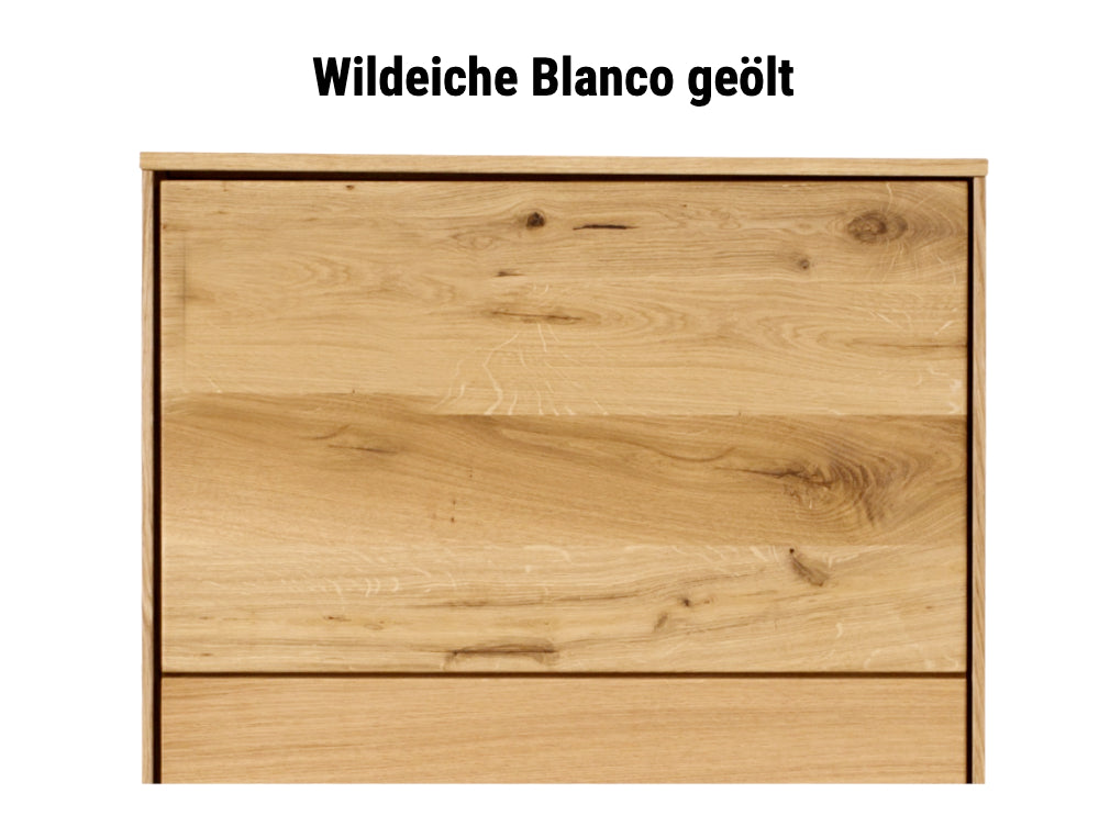TPT Sankt Gallen Couchtisch Wildeiche massiv natur/blanco geölt, B/H/T 110 x 45 x 70 cm