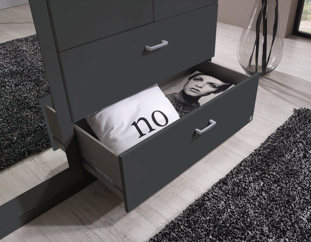 Drehtürenschrank Wildberg 6-türig mit 2 Spiegeltüren und 6 Schubladen B/H/T ca. 270 x 210 x 58 cm