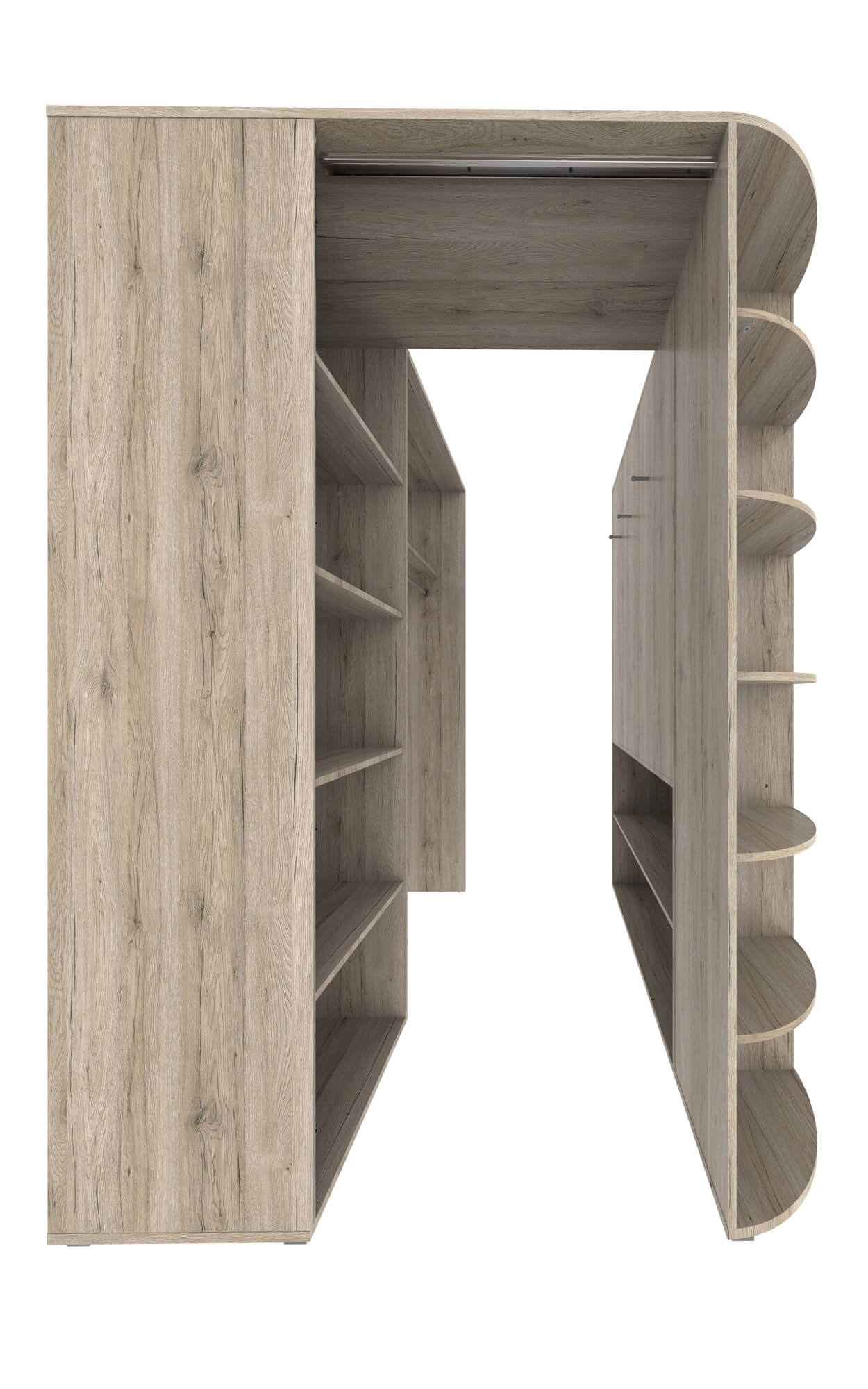 Wimex Kinder Kleiderschrank/Eckschrank Cariba mit Bettkasten begehbar B/H/T ca. 124 x 199 x 148 cm