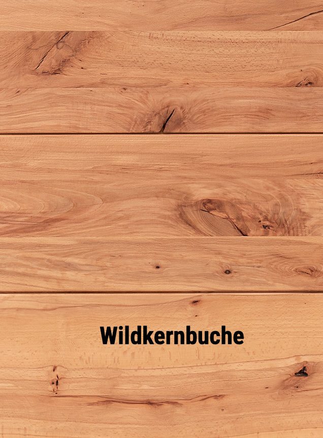 TPT Zerro TV Lowboard mit Schubladen massiver Kernbuche/Eiche B/H/T 155 x 50 x 42 cm