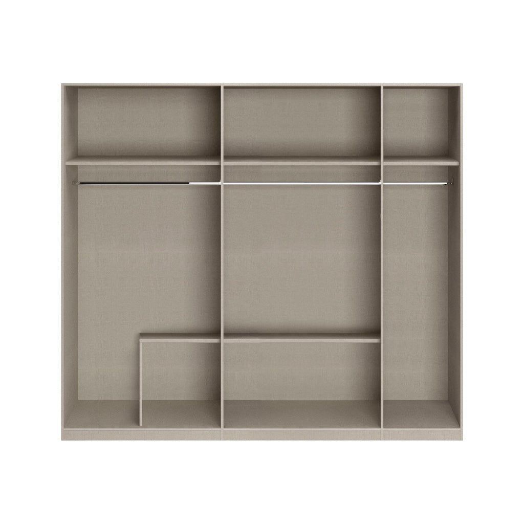 Drehtürenschrank Oakland 5-türig mit 3 Spiegeltüren und 2 Schubladen B/H/T 226 x 210 x 54 cm
