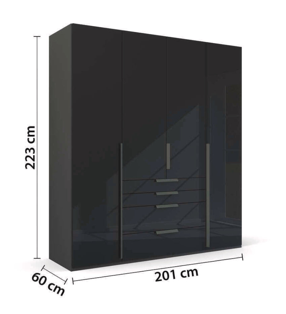 Drehtürenschrank Purisma in Holzdekor, inkl. Premium Zubehör B/H/T ca. 150/200/250/300 x 223 x 60 cm