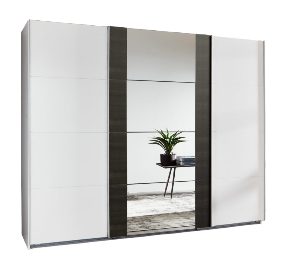 Schwebetürenschrank Bern mit Spiegeltür B/H/T ca. 270/313/360 x 236 x 64 cm