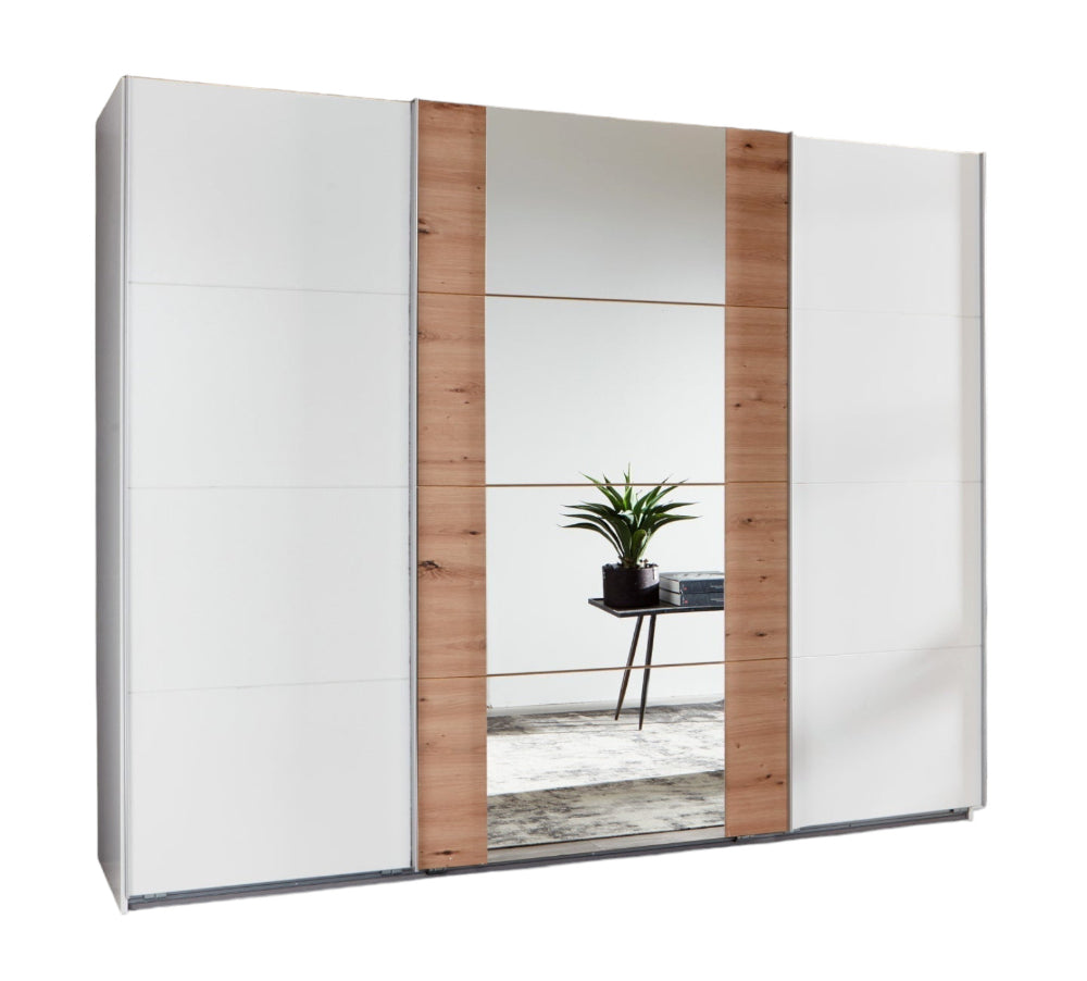 Schwebetürenschrank Bern mit Spiegeltür B/H/T ca. 270/313/360 x 236 x 64 cm