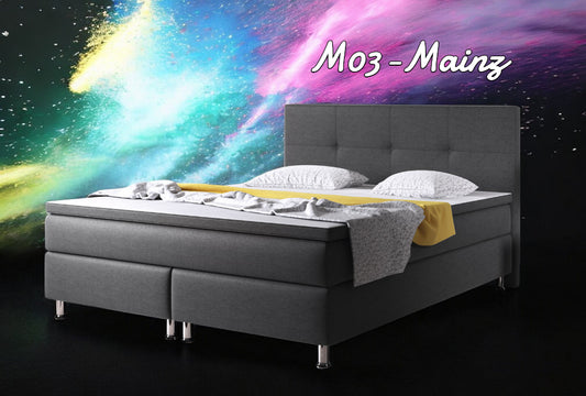 Boxspringbett M03-Mainz Anthrazit - Schwarz Breite 180 x 200 cm