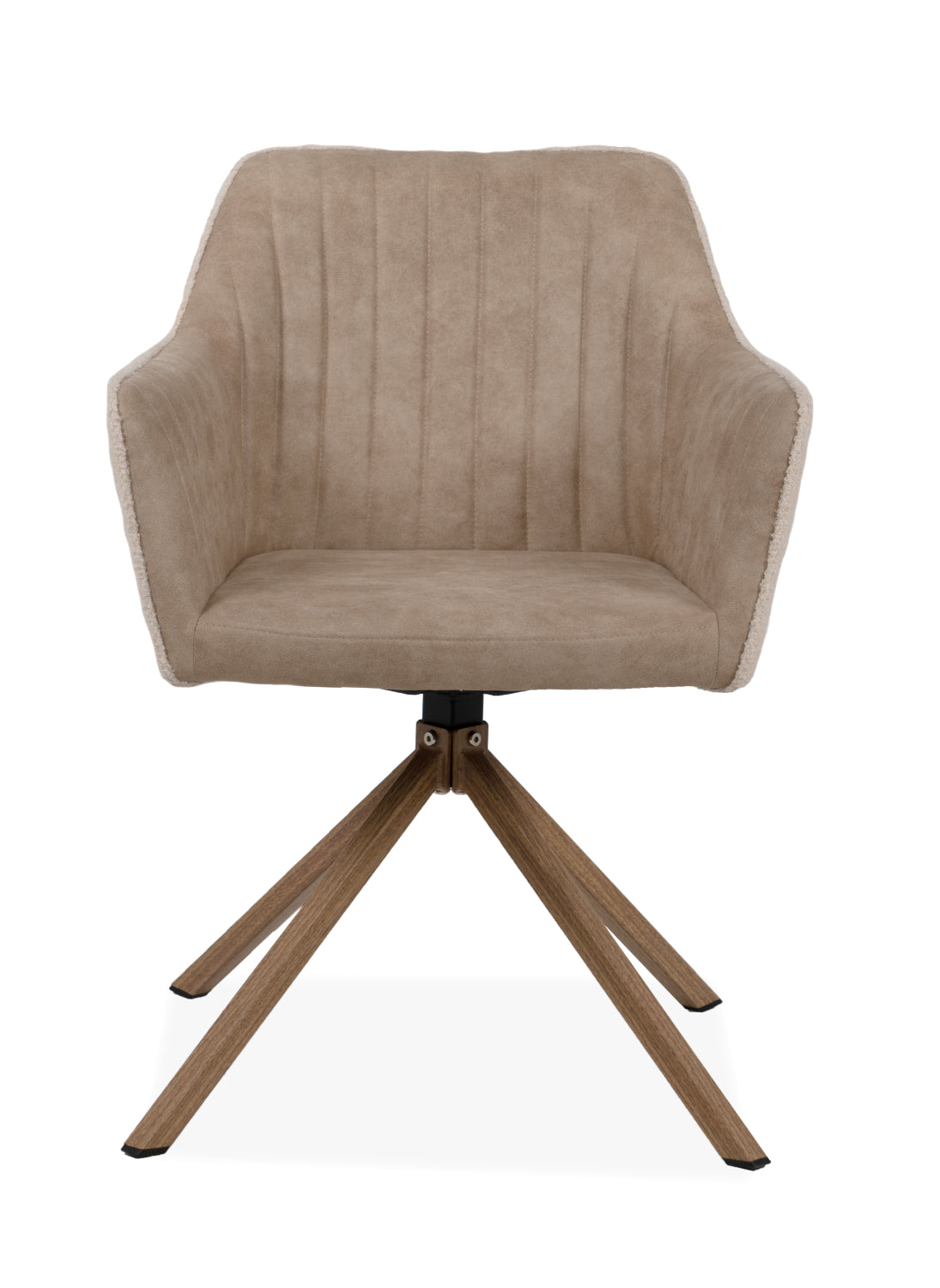 Finori Polsterstuhl Ray 70A mit Armlehnen drehbar Grau/Beige B/H/T ca. 58,5 x 81 x 60 cm
