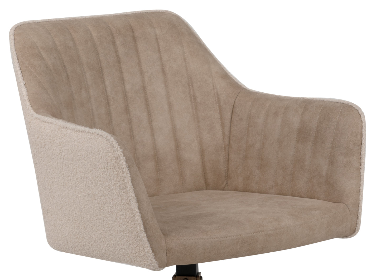 Finori Polsterstuhl Ray 70A mit Armlehnen drehbar Grau/Beige B/H/T ca. 58,5 x 81 x 60 cm