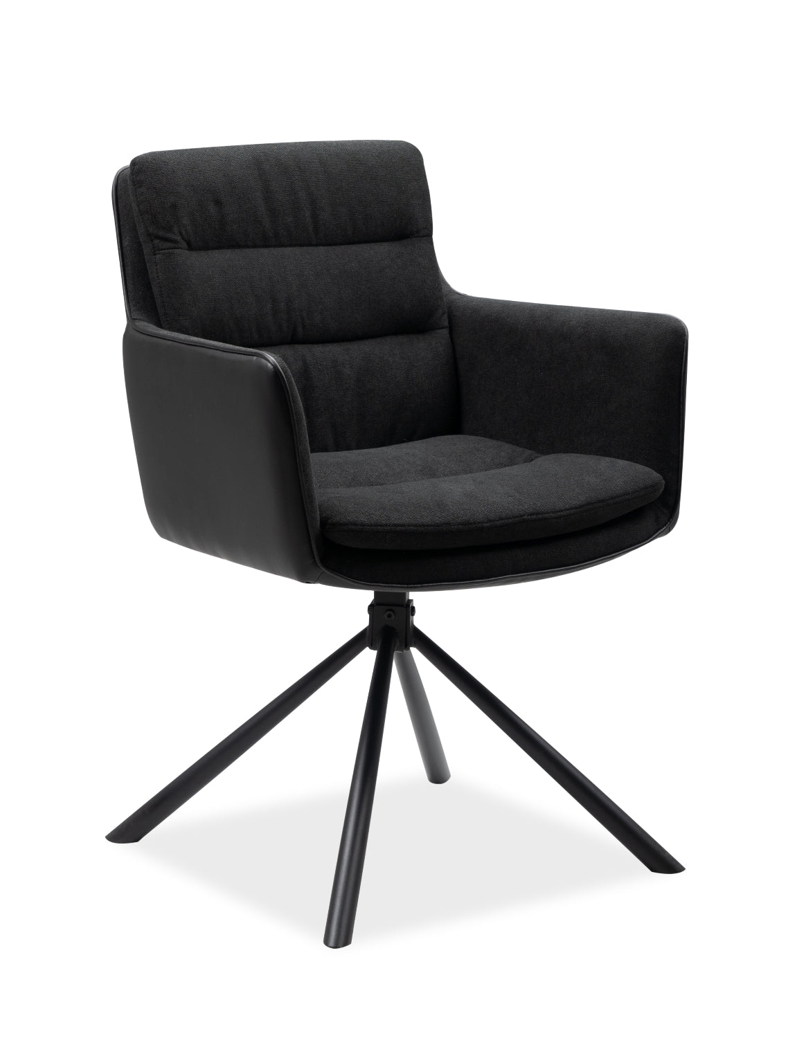 Finori Polsterstuhl Logan 70A mit Armlehnen drehbar Cord Beige/Anthrazit B/H/T ca. 59 x 88 x 63 cm
