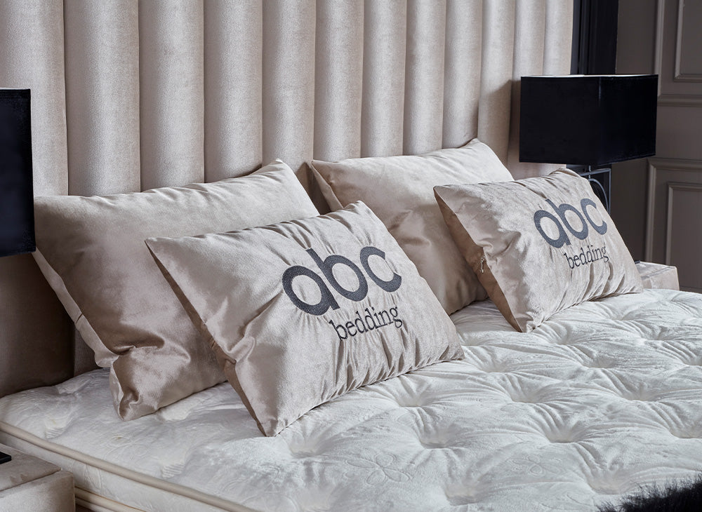 Boxspringbett Oscar Beige Voll-orthopädisches Komfortbett mit Bettkasten, Stauraum, inkl. kostenlose Lieferung und Montage