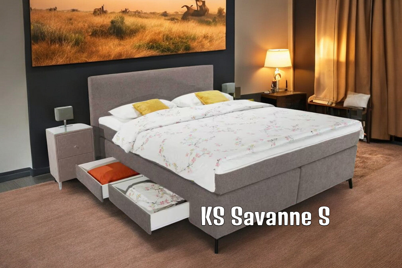 Boxspringbett KS Savanne S, Komfortbett mit 4 Schubladen, inkl. Lieferung und Montage