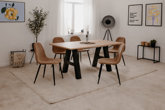 Finori Auszugtisch Granada Artisan-Oak/Schwarz B/H/T 157-234 x 75 x 90 cm