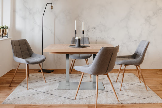 Finori Auszugtisch Quadrato Sonoma-Eiche/Weiß B/H/T 120-200 x 75 x 80 cm