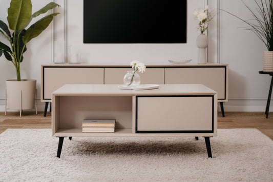 Finori Couchtisch Arona Sand/Schwarz ca. B/H/T 94 x 40 x 55 cm