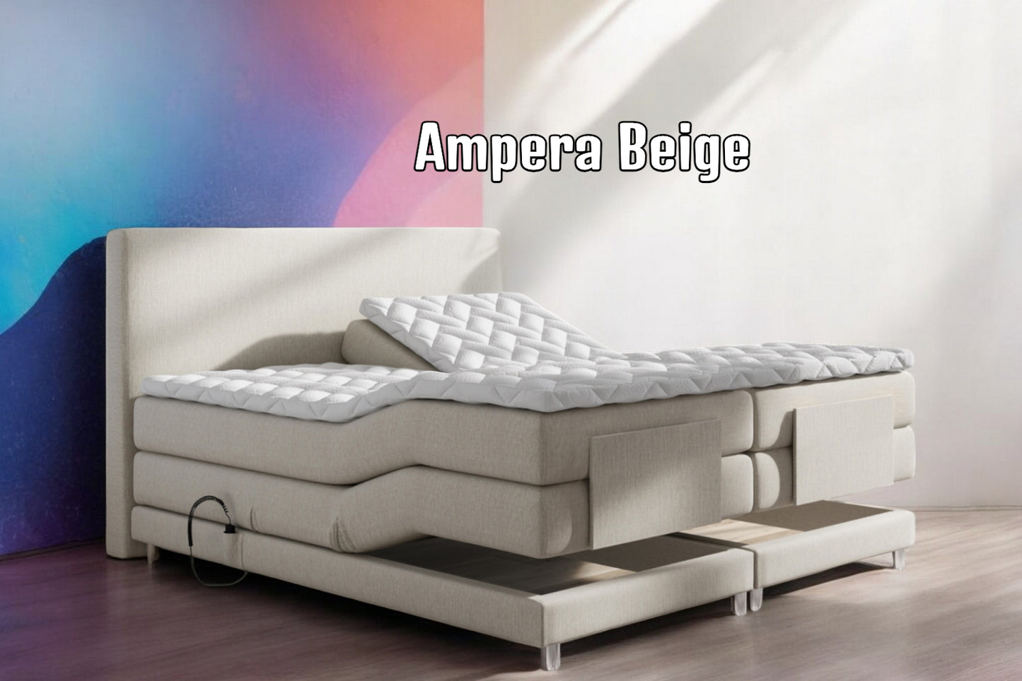 Boxspringbett Ampera elektrisch verstellbar mit Motor, inkl. kostenlose Lieferung und Montage