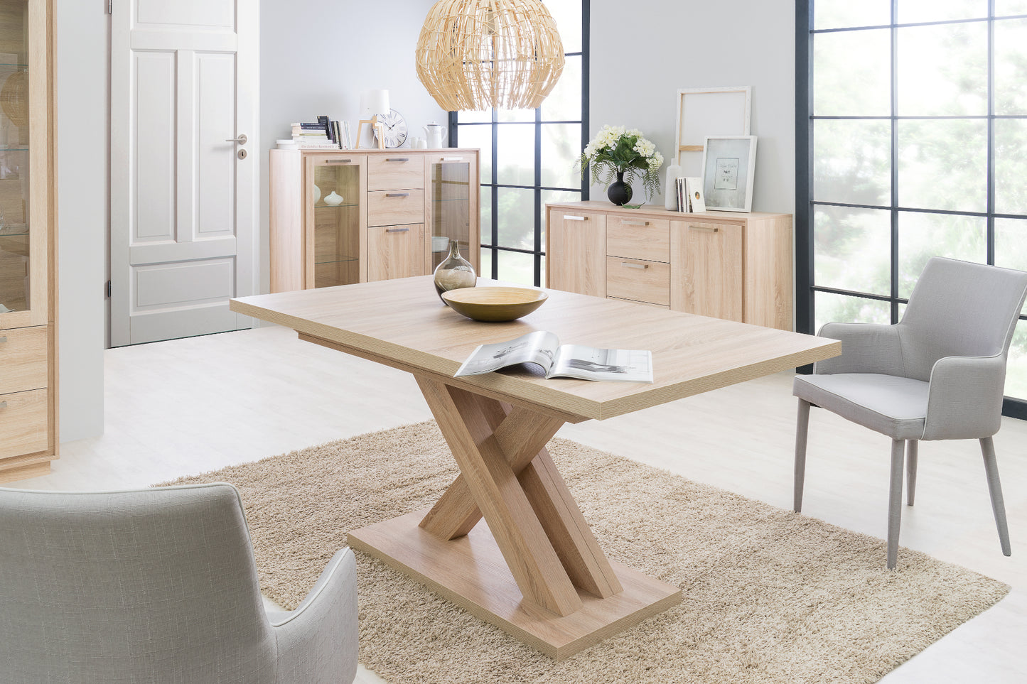 Finori Auszugtisch Avant Sonoma-Eiche B/H/T 160-200 x 76 x 90 cm