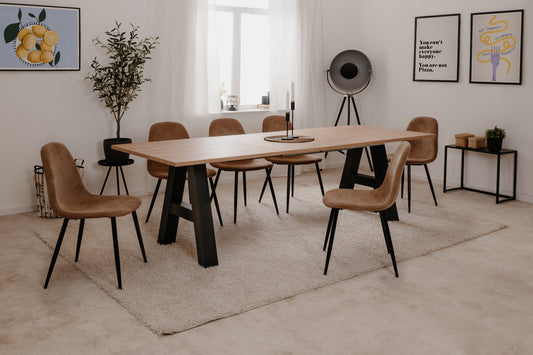 Finori Auszugtisch Granada Artisan-Oak/Schwarz B/H/T 157-234 x 75 x 90 cm