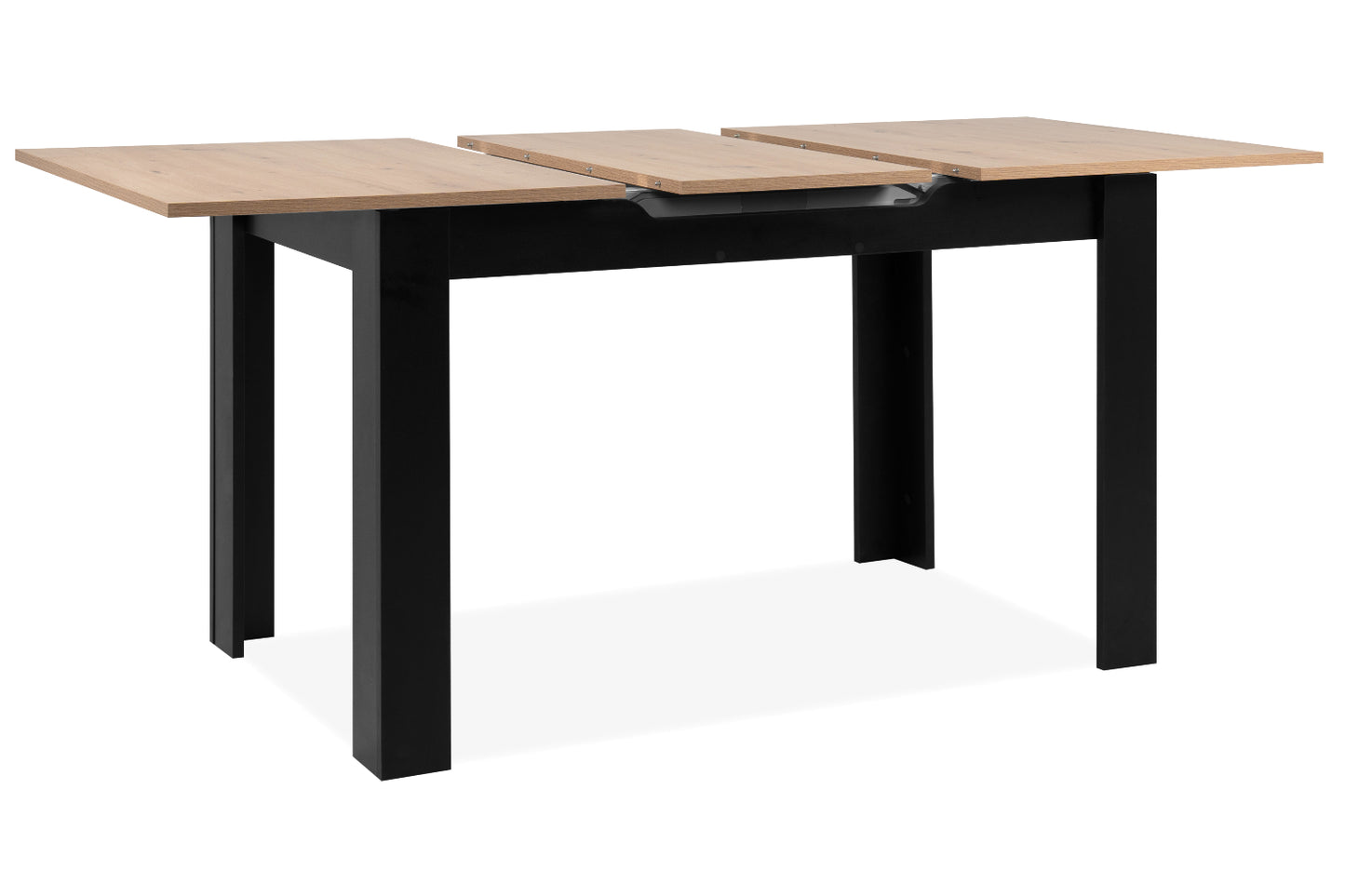 Finori Auszugtisch Birmingham Weiß/Artisan-Oak/Schwarz B/H/T 125-165 x 75 x 80 cm