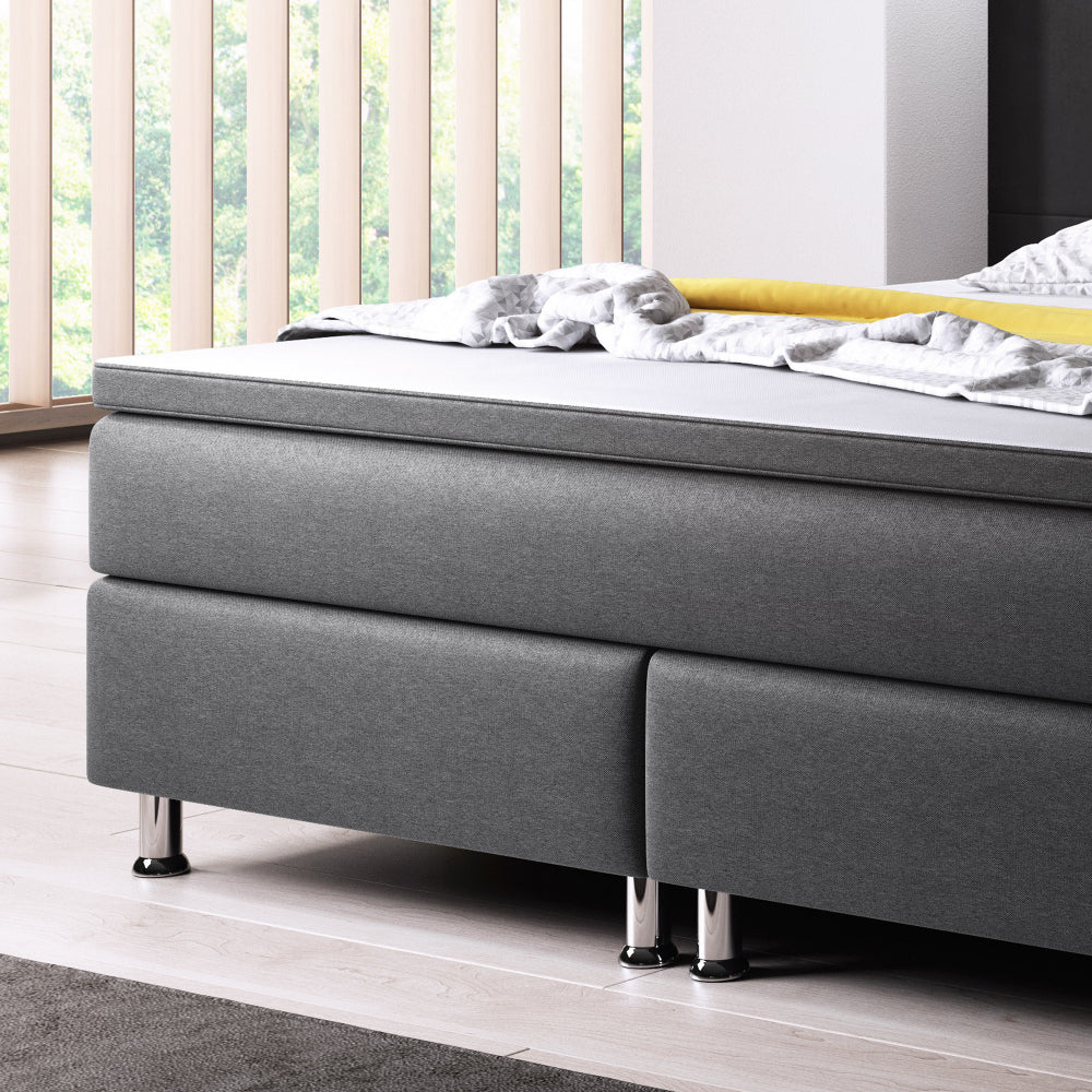 Boxspringbett M03-Mainz Anthrazit - Schwarz Breite 180 x 200 cm