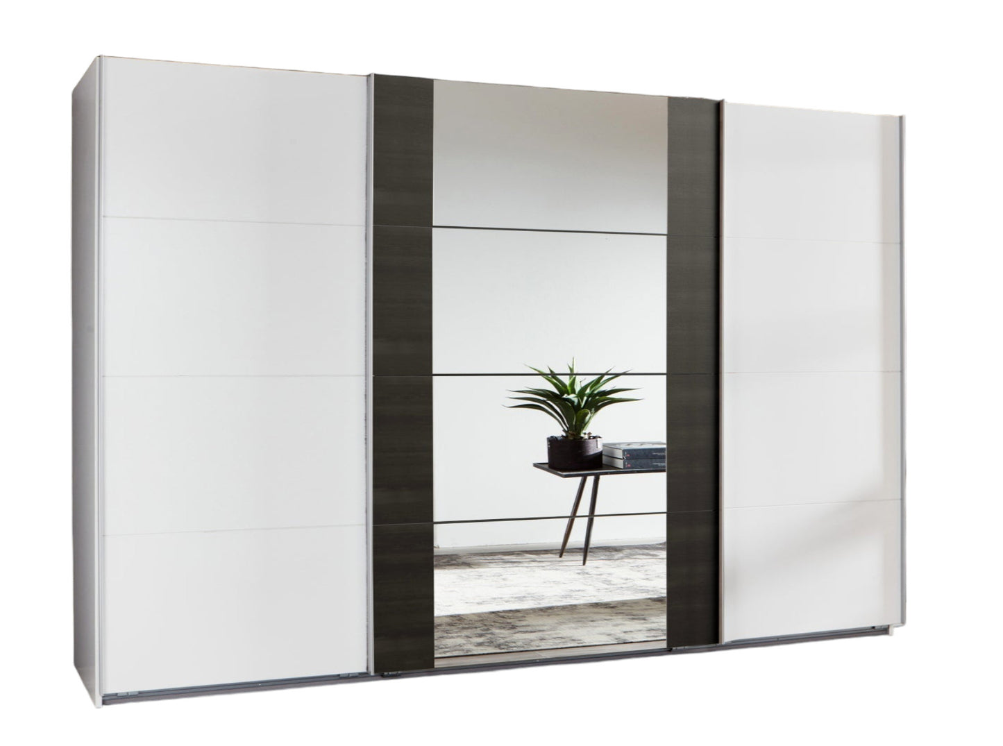 Schwebetürenschrank Bern mit Spiegeltür B/H/T ca. 270/313/360 x 236 x 64 cm