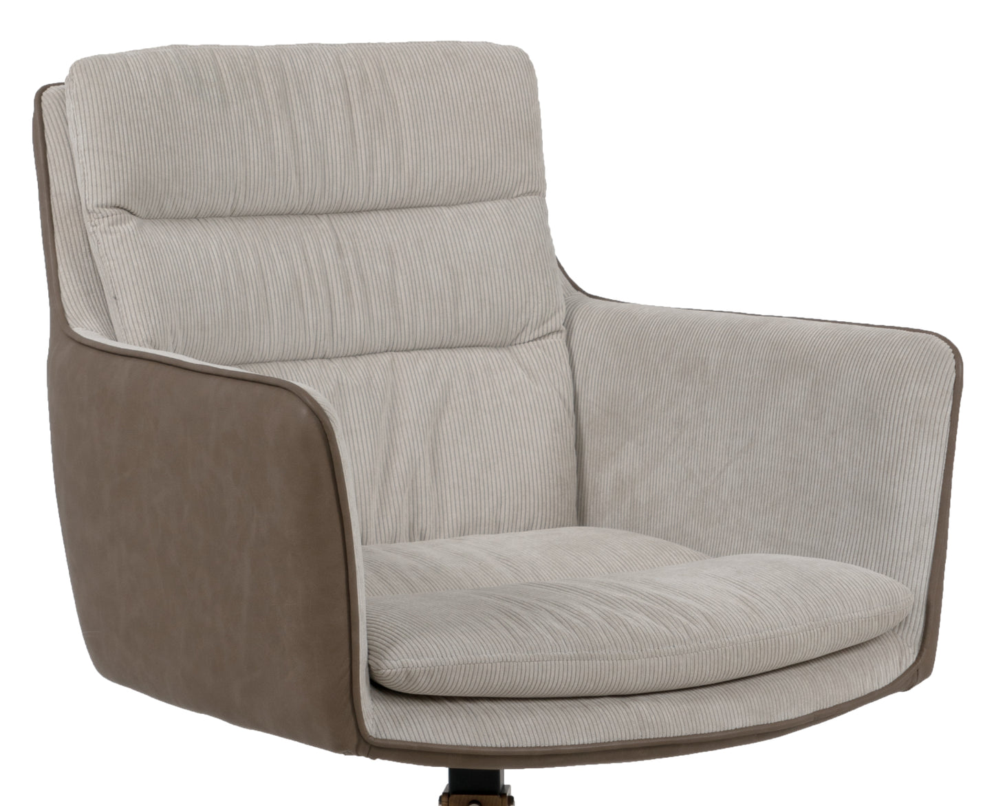 Finori Polsterstuhl Logan 70A mit Armlehnen drehbar Cord Beige/Anthrazit B/H/T ca. 59 x 88 x 63 cm