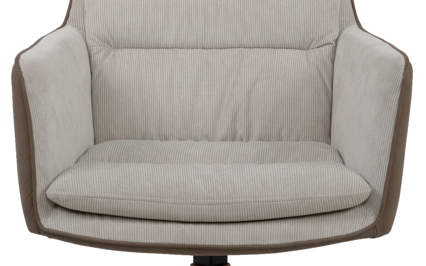 Finori Polsterstuhl Logan 70A mit Armlehnen drehbar Cord Beige/Anthrazit B/H/T ca. 59 x 88 x 63 cm