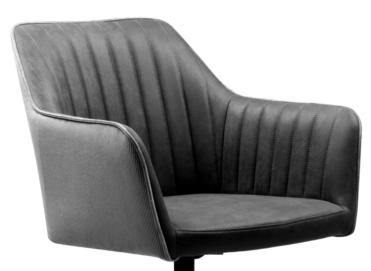 Finori Polsterstuhl Ray 70A mit Armlehnen drehbar Grau/Beige B/H/T ca. 58,5 x 81 x 60 cm