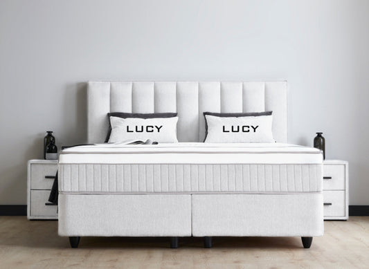 Boxspringbett Lucy Cremweiß - mit Bettkasten & Stauraum, inkl. Lieferung & Montage
