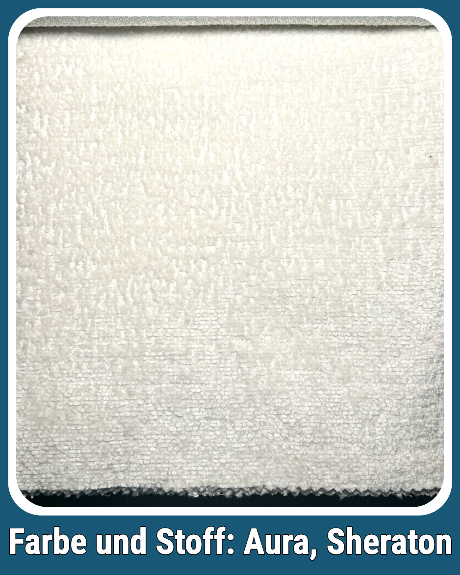 Boxspringbett Sheraton Cremeweiß Voll-orthopädisches Komfortbett mit Bettkasten, Stauraum, inkl. kostenlose Lieferung und Montage, inkl. Beleuchtung und integrierten Steckdosen im Kopfteil