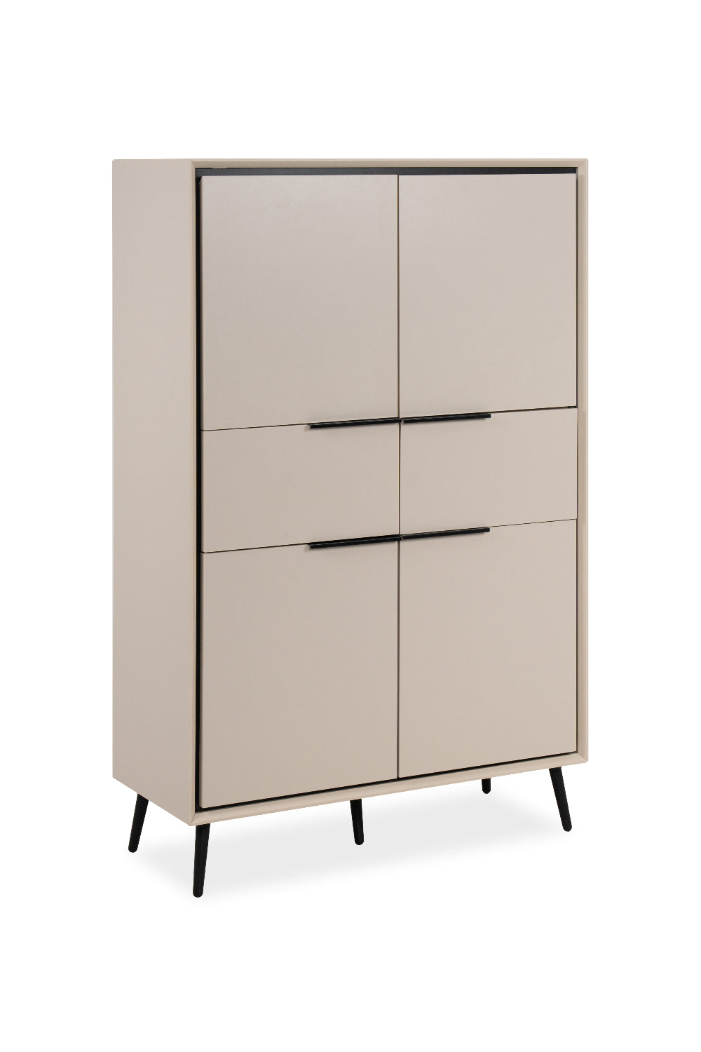 Finori Highboard mit Schubladen Arona Sand/Schwarz ca. B/H/T 90 x 140 x 38 cm