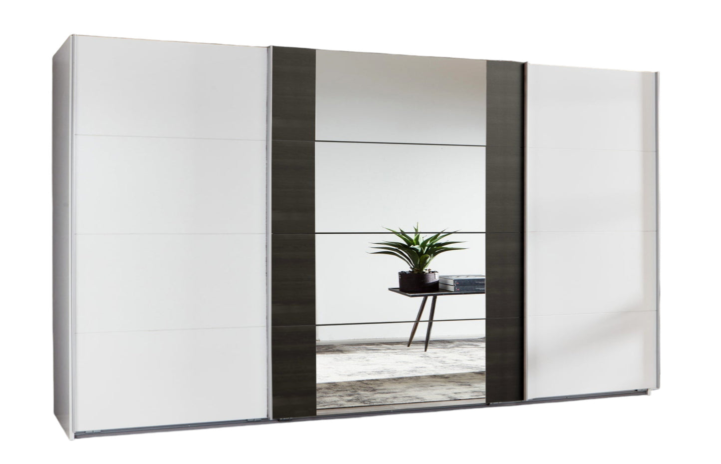 Schwebetürenschrank Bern mit Spiegeltür B/H/T ca. 270/313/360 x 236 x 64 cm