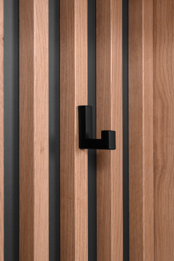 Kompaktgarderobe Medan 42B Artisan-Oak/Anthrazit mit Lamelenelementen B/H/T ca. 122 x 190 x 37 cm