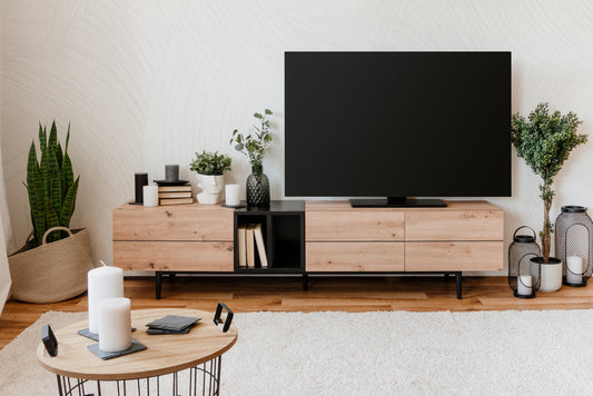 Wohnzimmer-Set Finori Nola Artisan-Oak/Schwarz 3-teilig