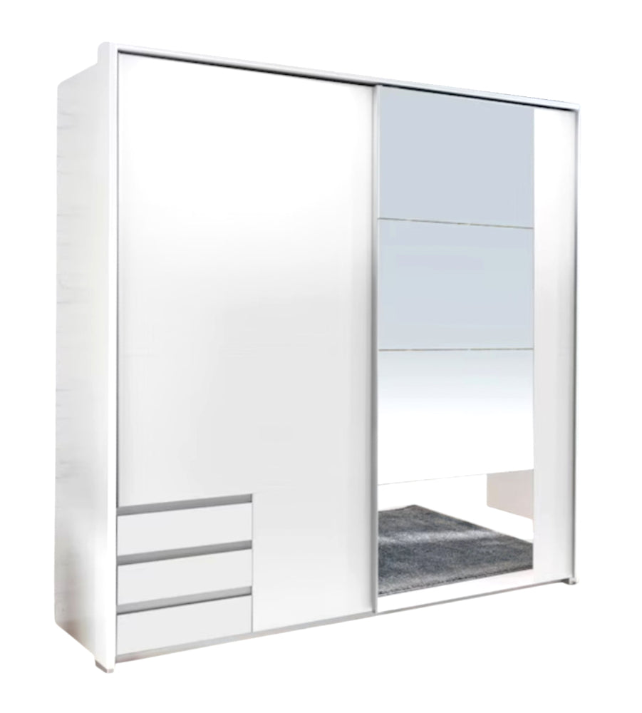 Schwebetürenschrank Emden mit/ohne Spiegel und Schubladen B/H/T ca. 225/270 x 208 x 65 cm