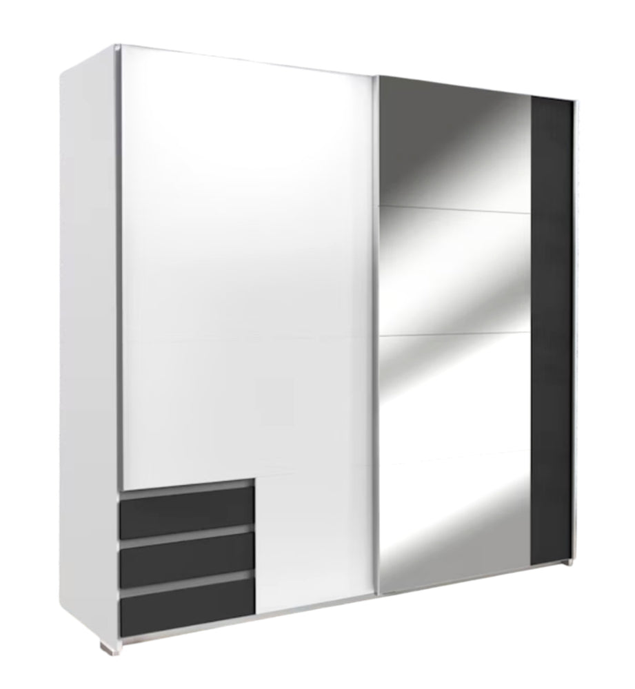 Schwebetürenschrank Emden mit/ohne Spiegel und Schubladen B/H/T ca. 225/270 x 208 x 65 cm