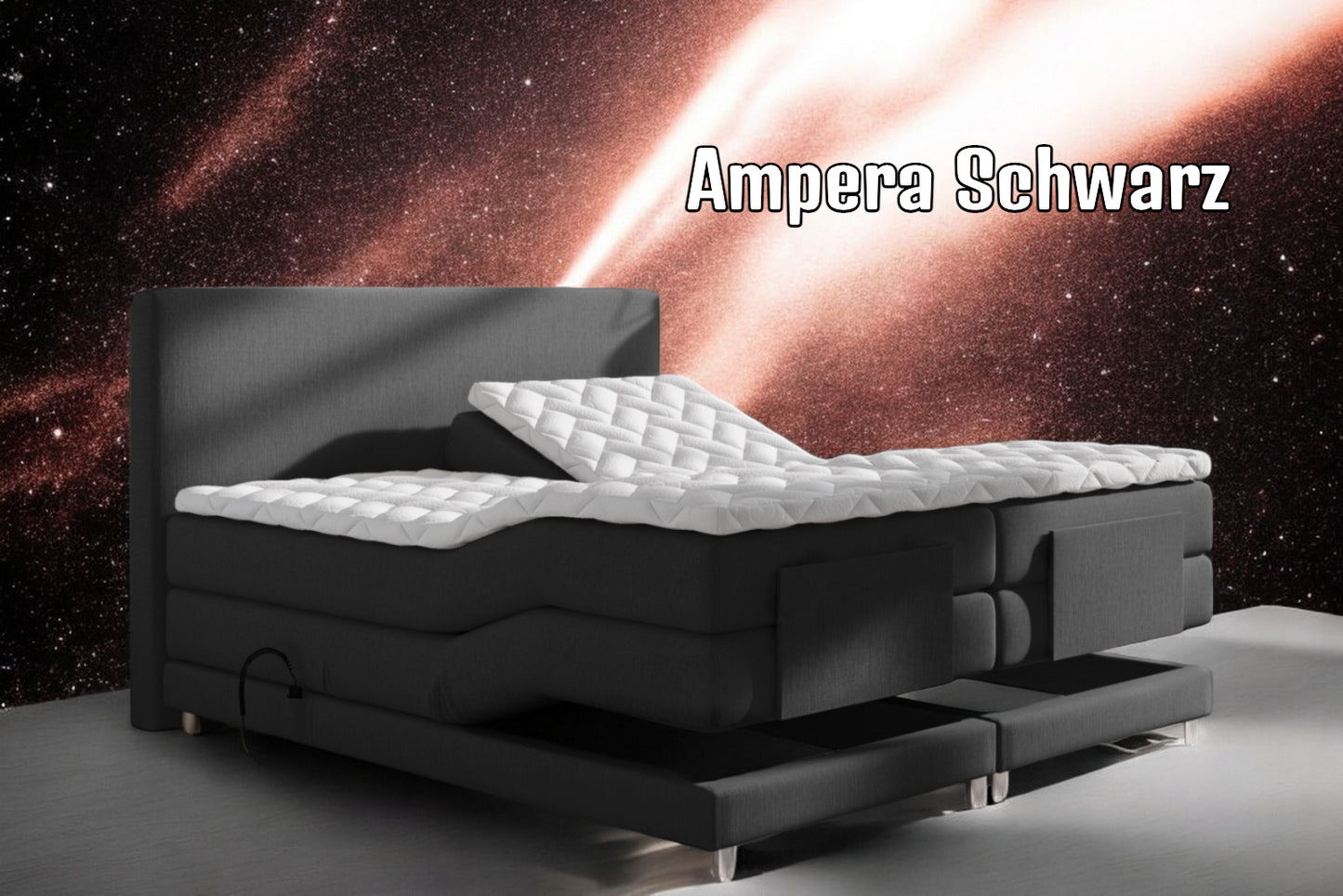 Boxspringbett Ampera elektrisch verstellbar mit Motor, inkl. kostenlose Lieferung und Montage