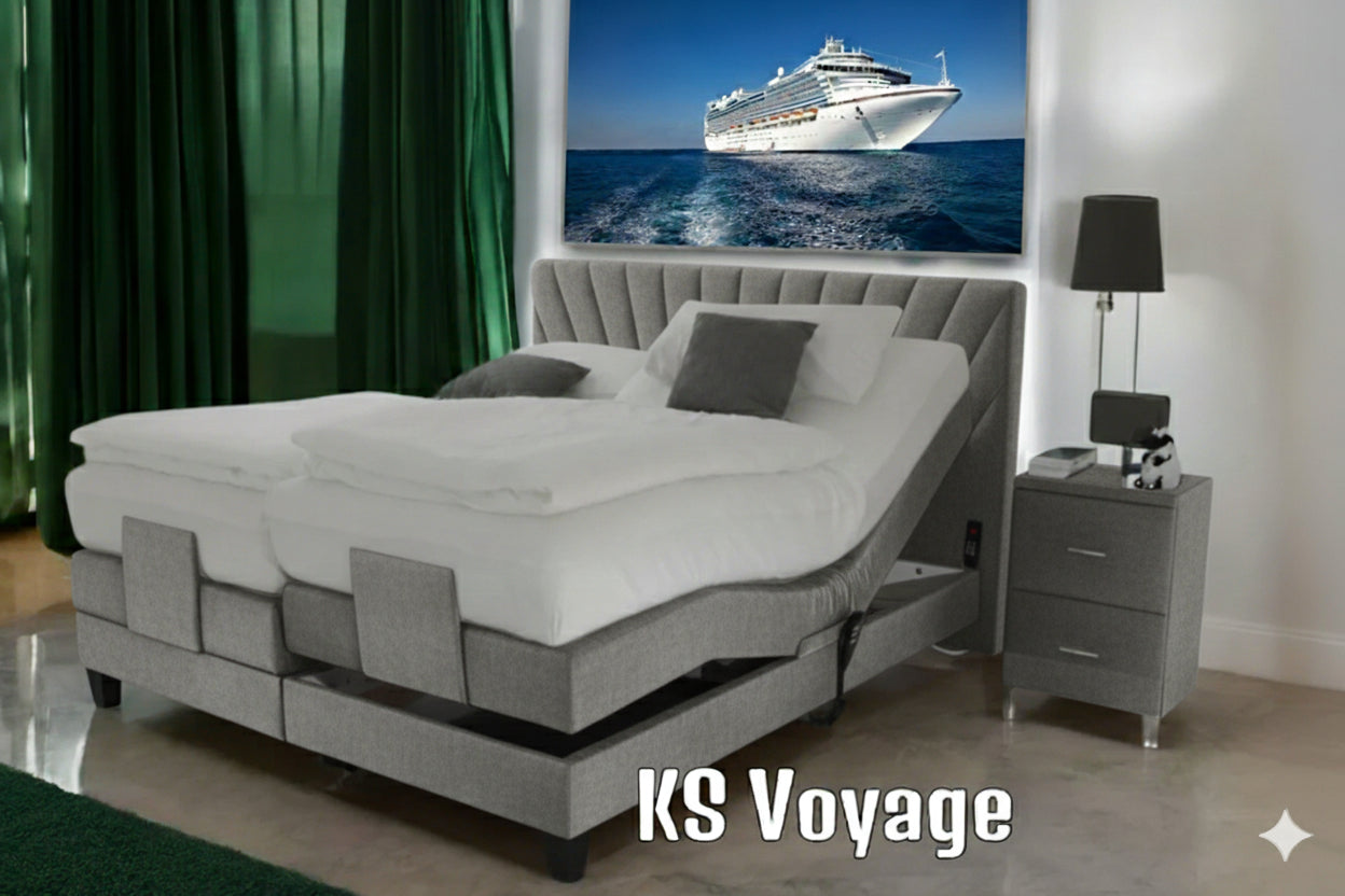 Boxspringbett KS Voyage E, Elektrisches Komfortbett mit Motor, inkl. Lieferung und Montage