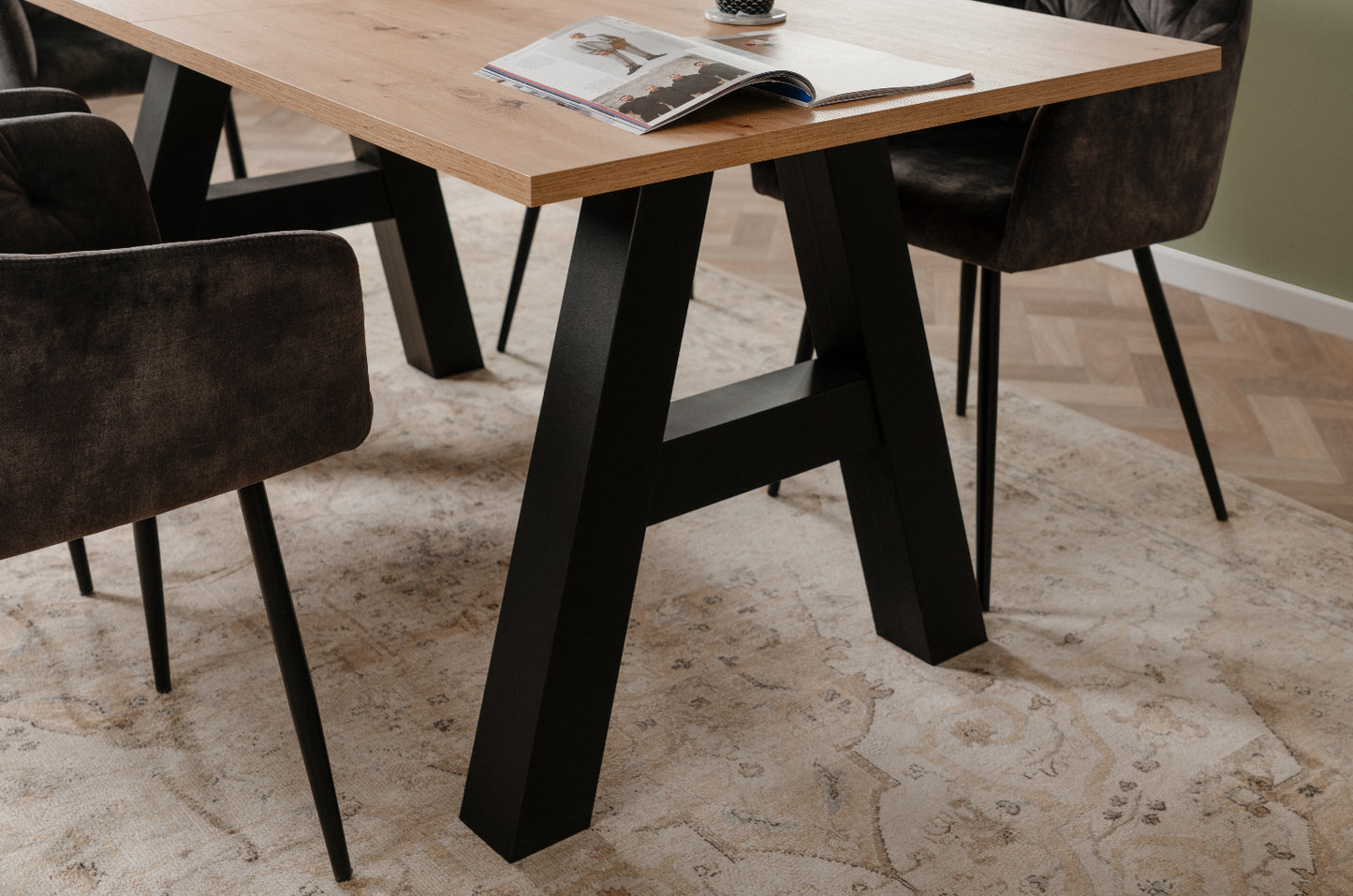 Finori Auszugtisch Granada Artisan-Oak/Schwarz B/H/T 157-234 x 75 x 90 cm