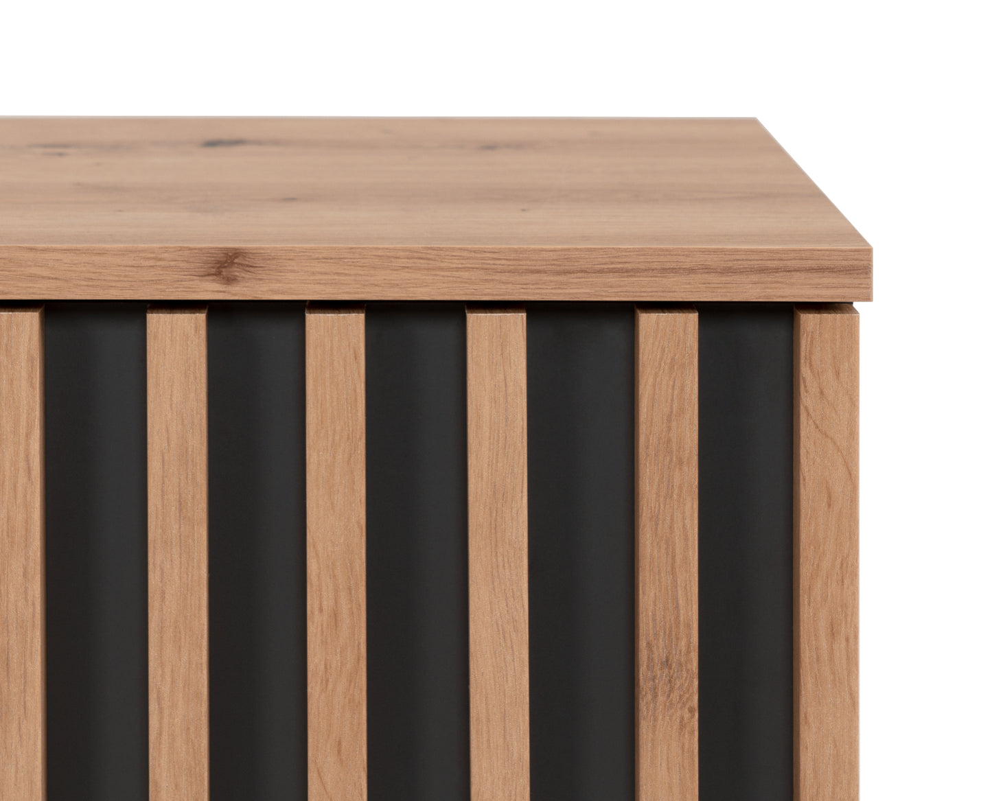 Finori Kommode Medan 01 D Artisan-Oak/Anthrazit mit Lamelenelementen ca. B/H/T 80 x 85 x 40 cm
