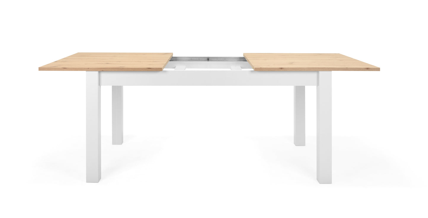 Finori Auszugtisch Bergen Artisan-Oak/Weiß B/H/T 160-215 x 75 x 90 cm