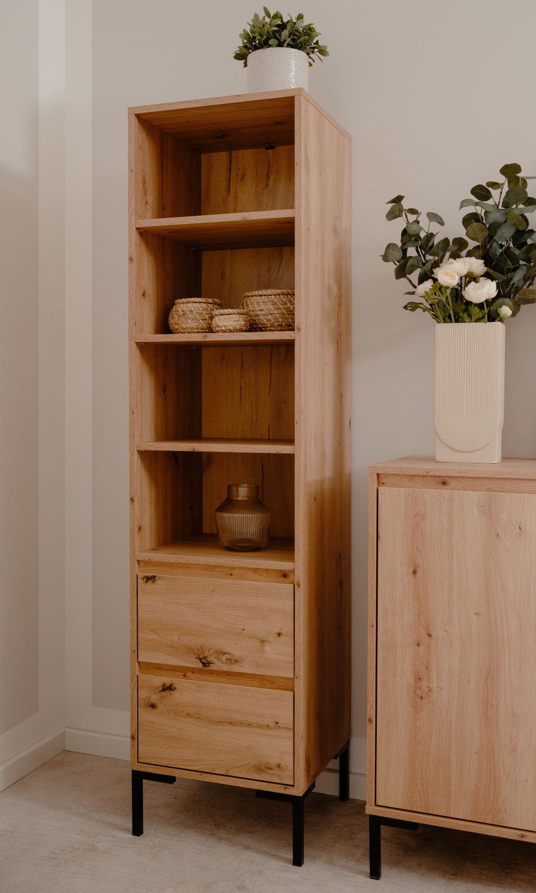 Wohnzimmer-Set Finori Korsika Eiche-Artisan 3-teilig