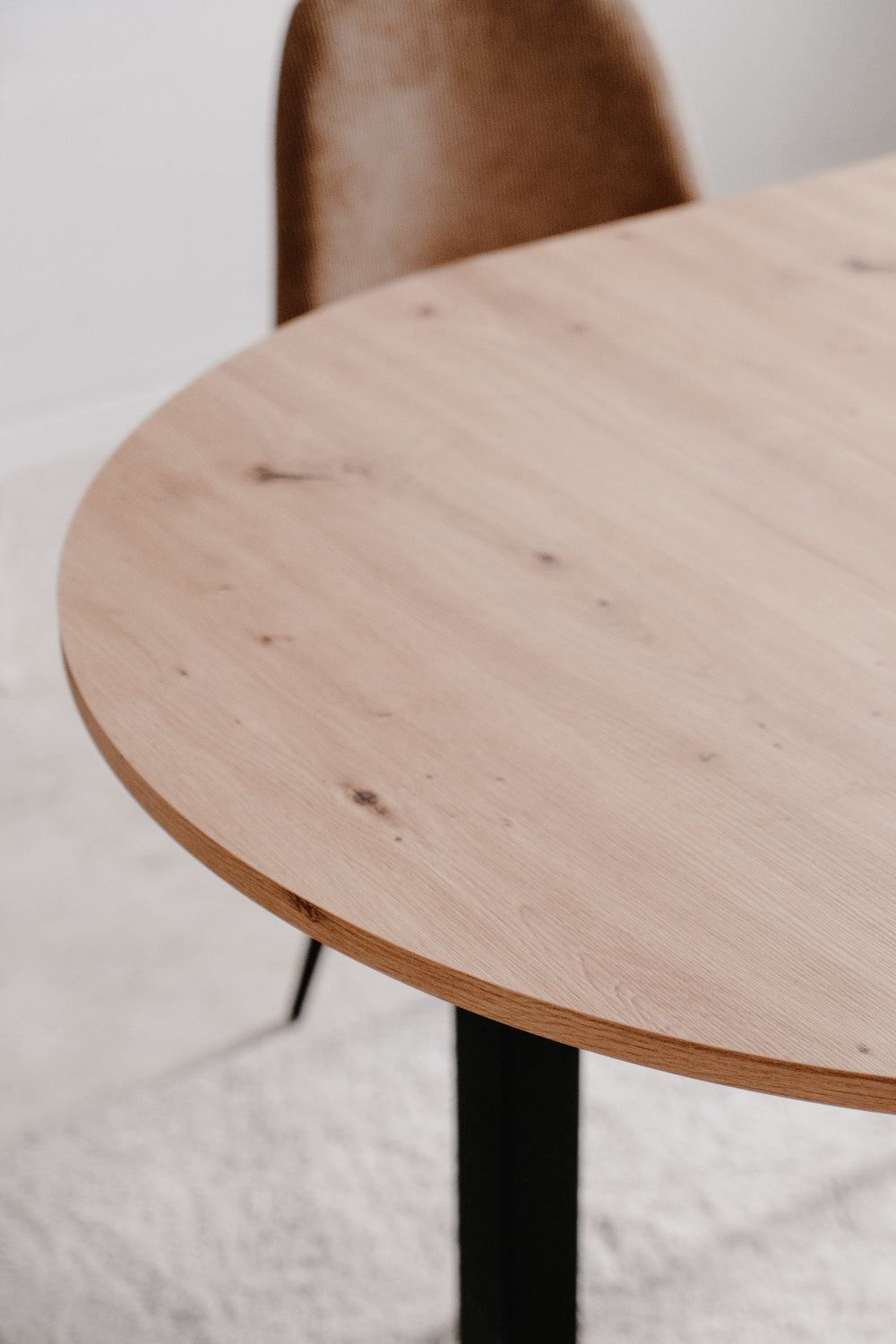 Finori Auszugtisch Coburg Rund Eiche-Sonoma/Weiß/Artisan-Oak B/H/T 100-140 x 76 x 100 cm
