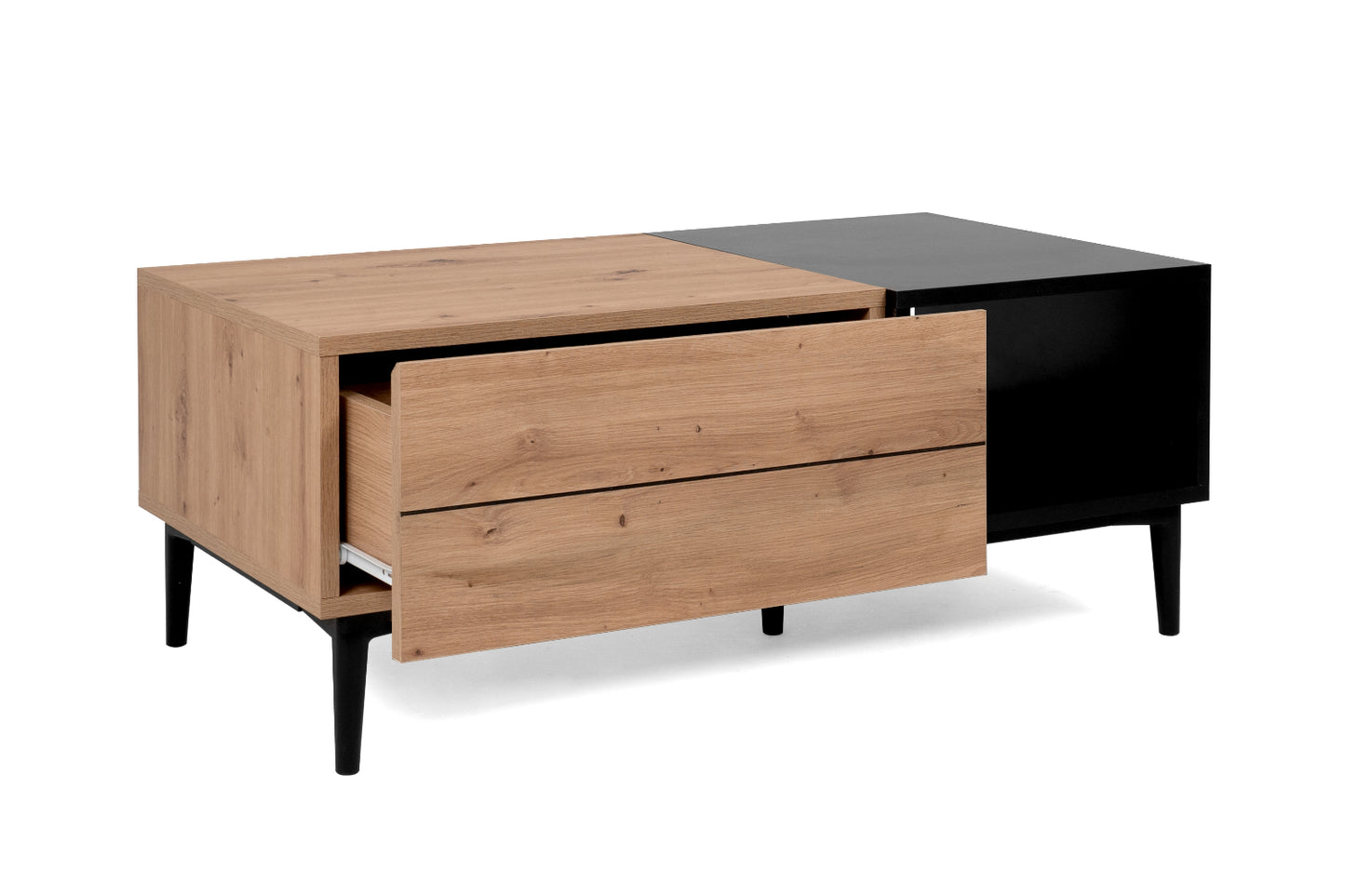 Wohnzimmer-Set Finori Nola Artisan-Oak/Schwarz 4-teilig