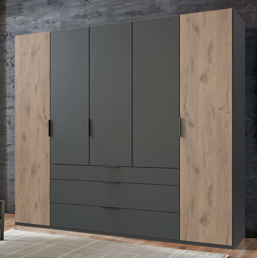 Drehtürenschrank Burgos mit Schubladen B/H/T ca. 200/250/300 x 216 x 58 cm