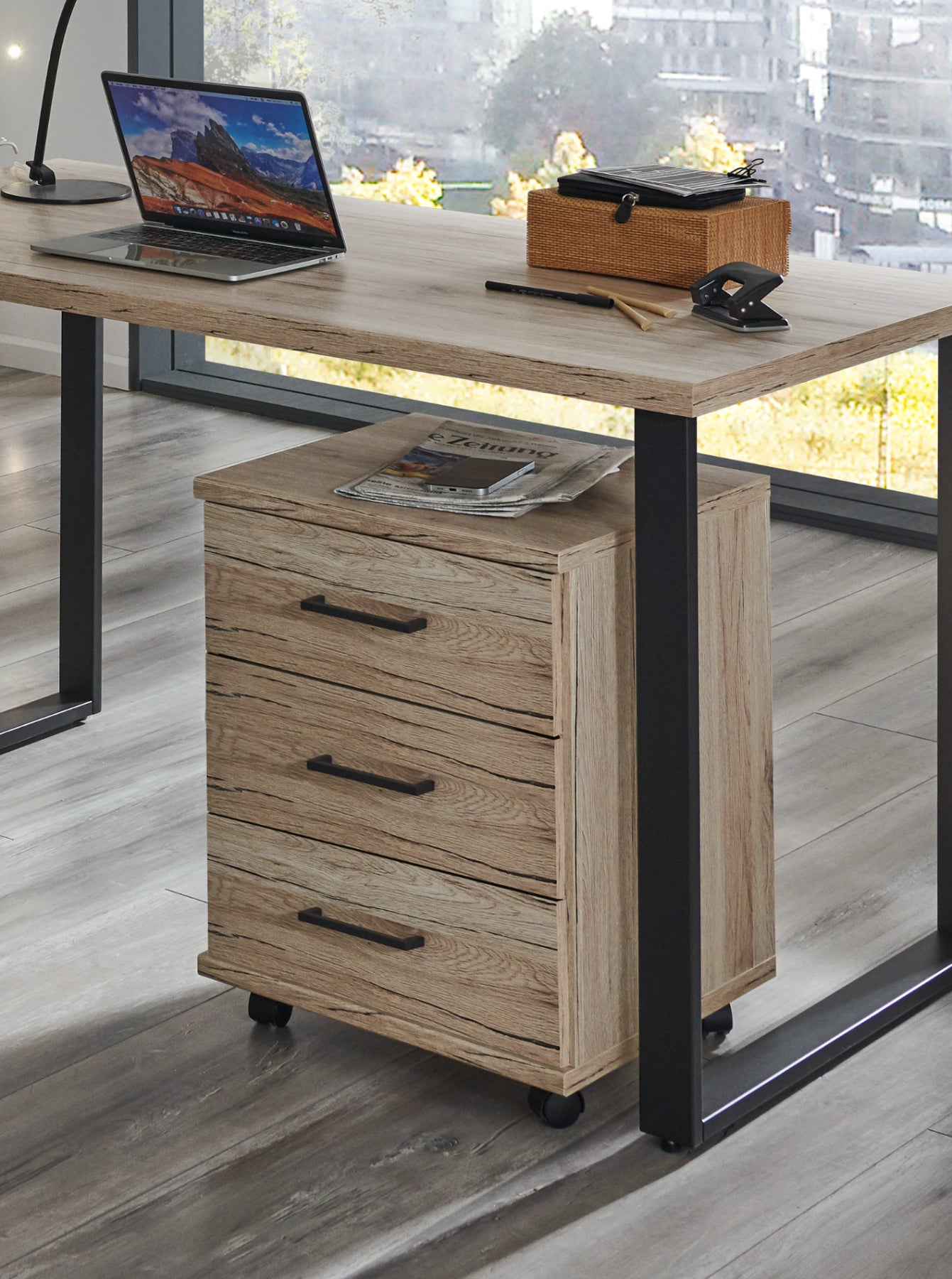 Wimex Rollcontainer Home Desk mit 3 Schubladen B/H/T ca. 46 x 58 x 40 cm