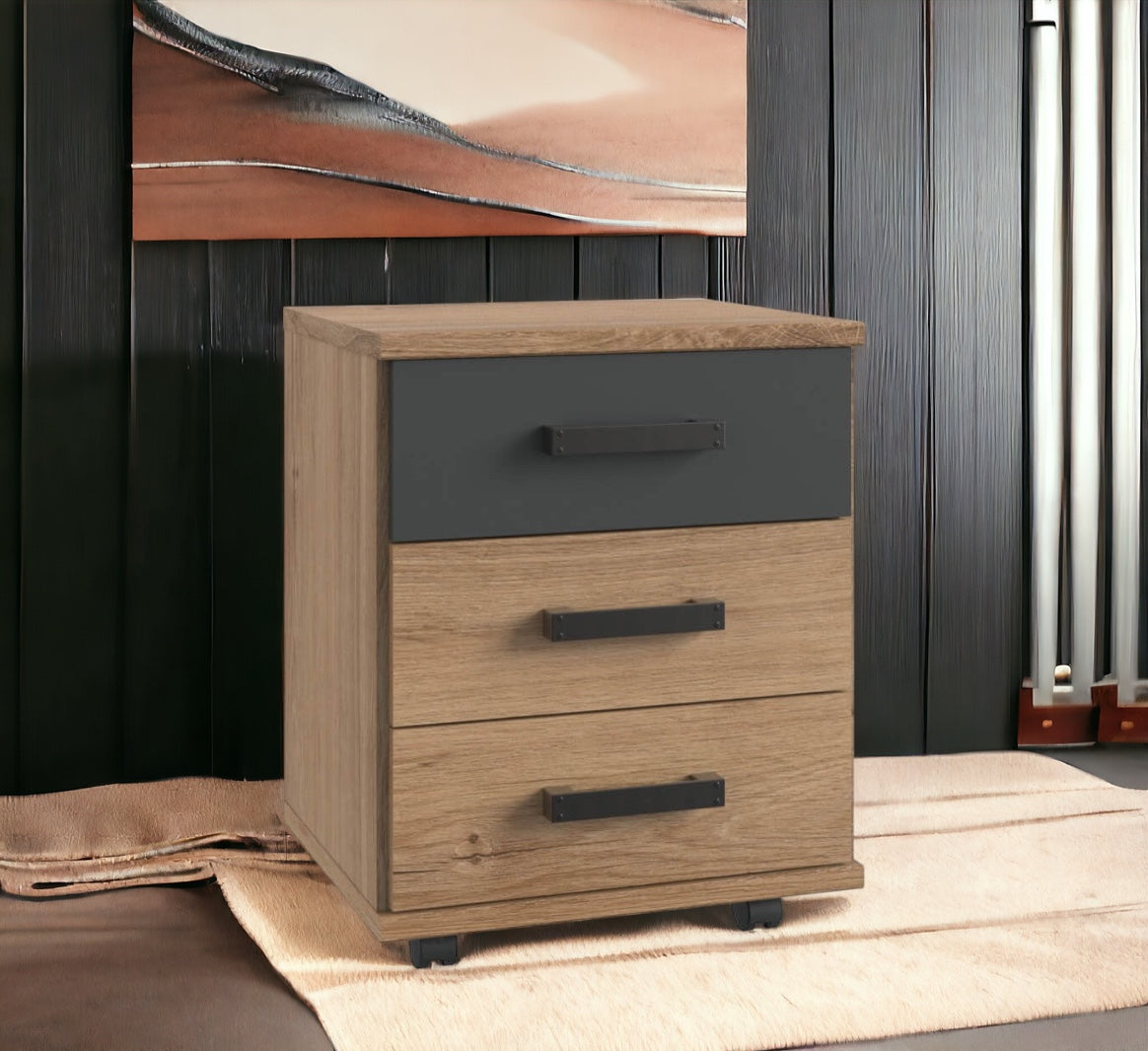 Wimex Rollcontainer Liverpool Jugendzimmer mit 3 Schubladen für Schreibtisch B/H/T ca. 46 x 58 x 40 cm