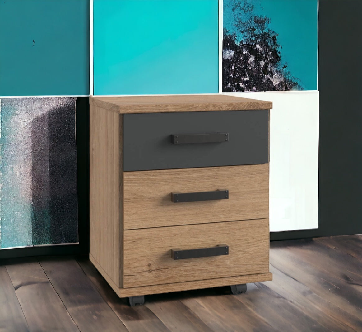 Wimex Rollcontainer Liverpool Jugendzimmer mit 3 Schubladen für Schreibtisch B/H/T ca. 46 x 58 x 40 cm
