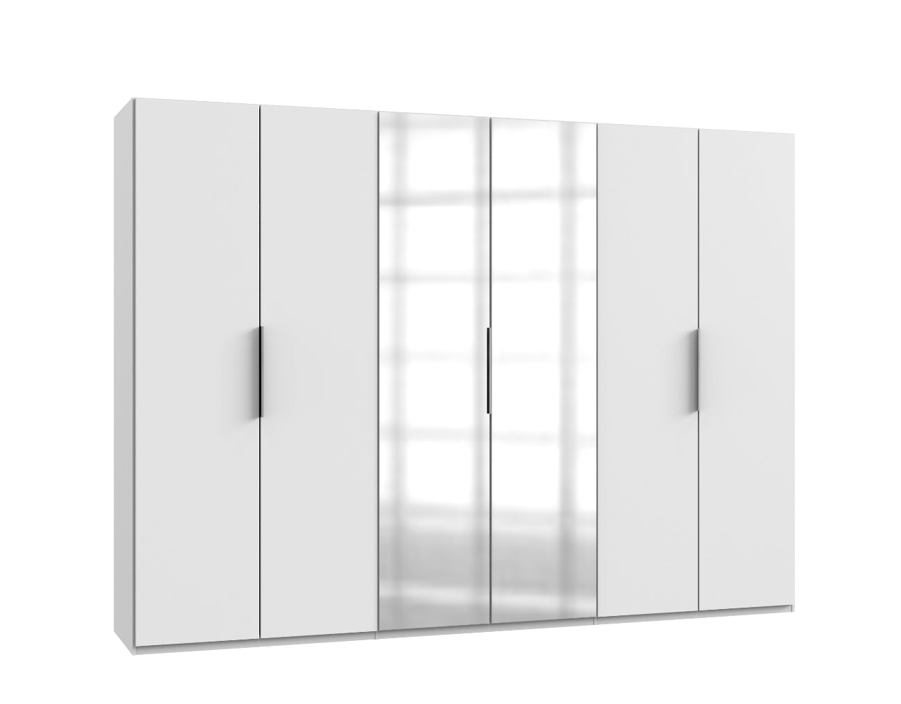 Drehtürenschrank Level 36A 6-türig mit 2 Spiegeln B/H/T ca. 300 x 216 x 58 cm
