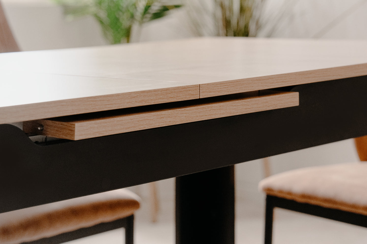 Finori Auszugtisch Birmingham Weiß/Artisan-Oak/Schwarz B/H/T 165-200 x 75 x 80 cm