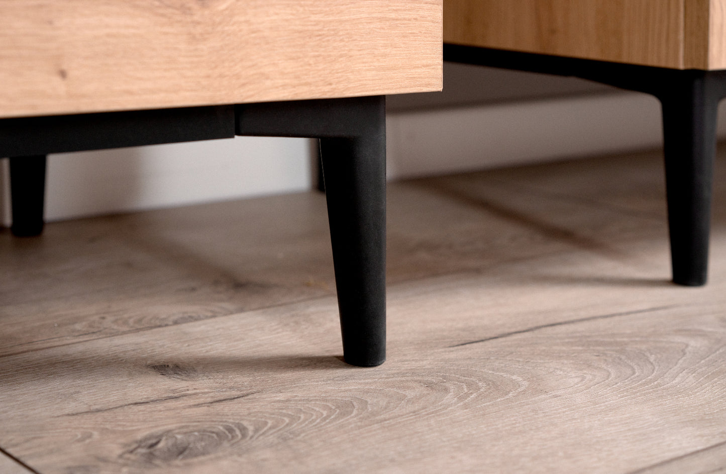 Wohnzimmer-Set Finori Nola Artisan-Oak/Schwarz 4-teilig