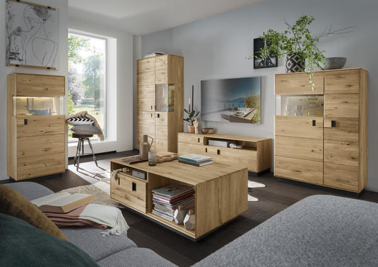 TPT Arosa TV Lowboard Wildeiche/Eiche massiv geölt Breite 155 cm
